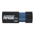 USB atmintinė PATRIOT Rage Lite 512GB 120 MB/S USB 3.2 su i&scaron;traukiama jungtimi, juoda (PEF512GRLB32U)