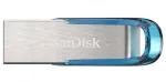 &bdquo;SanDisk Ultra Flair&ldquo; USB atmintinė 128 GB USB A tipo 3.2 kartos 1 (3.1 kartos 1) mėlyna, sidabrinė