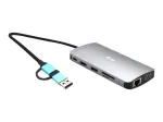 I-TEC USB-C metalinis nano dokas 3 ekranams ir PD