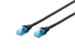 Patch cord U/UTP kat.5e PVC 0,5m black