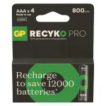 Batteries R03/AAA NI-MH 800mAh blister 4pcs. PRO