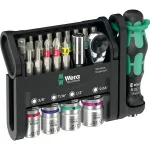 Wera Tool-Check Modular Imperial 1, bit set black/green, 21-piece, inch, including 1/4" bit ratchet