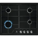 &bdquo;Electrolux EGS6424K&ldquo; kaitlentė, juoda, įmontuojama, 60 cm, dujinė, 4 zona(-os),