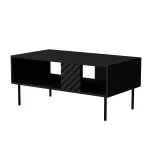 Cama LUCCA suolas/stalas 100x55x46 juodas