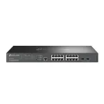 TP-Link Omada 16 prievadų 2.5G ir 2 prievadų 10GE SFP+ L2+ valdomas komutatorius su 8 prievadų PoE+