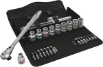 Wera 8100 SC 11 Zyklop Metal Ratchet Set - Shift lever, 1/2 drive, imperial
