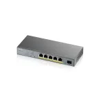 &bdquo;Zyxel GS1350-6HP-EU0101F&ldquo; tinklo komutatorius, valdomas, L2 gigabito eternetas (10/100/1000), maitinimas per Ethernet (PoE), pilkas