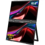 Verbatim Dual Portable Monitor 15.6" (32403) - 15.6 - black, 2x FullHD, IPS, USB-C, Mini-HDMI, speakers