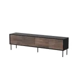 Cama CORTINA 4D TV spintelė 200x40x55 juoda/rie&scaron;utmedžio spalvos