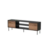 Cama EF CORTINA TV spintelė 180x40x60 juoda/rie&scaron;utmedžio spalvos