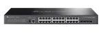 TP-Link Omada SG5428X tinklo komutatorius Valdomas L3 gigabito eternetas (10/100/1000) Juodas