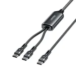 UNITEK USB-C 2-in-1 PD 100W silikoninis laidas 1,8 m