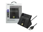 QOLTEC i&scaron;manusis lustų ID kortelių skaitytuvas USB