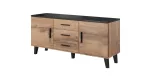 Cama indauja LOTTA 150 2D3S wotano ąžuolas + matinė juoda