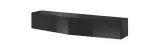 Cama TV staliukas VIGO SLANT 180cm (2x90) juodas/juodas blizgus
