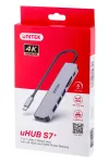 UNITEK &scaron;akotuvas USB-C H1118A; USB-A x3, USB-C, HDMI, SD, microSD