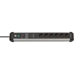 Brennenstuhl Premium Protect Line 6-way power strip (black/silver, 60,000 A surge protection, 3 meters)