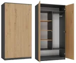 Topeshop SD-90 ANT/ART KPL miegamojo spinta/spinta 7 lentynos 2 durys