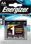 ENERGIZER MAX PLUS AA LR6 ELEMENTAI, 4 ECO