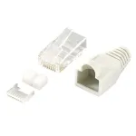 RJ45 CAT.6 FTP LogiLink MP0021 plug with cover, gray 100 pcs