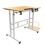 Maclean mobile desk. adjustable, MC-124 W