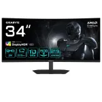 &bdquo;GIGABYTE G34WQC2&ldquo; 34 colių WQHD lenktas žaidimų monitorius &ndash; 3440 x 1440, 1500R, 200Hz, 1ms, 450 cd/m2, AMD FreeSync Premium, DisplayHDR 400, HDMI 2.0, Displayport 1.4