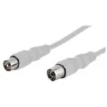 goobay - kabel antenowy telewizyjny - biały - 2.5m