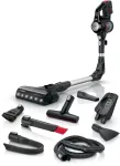 Bosch BCS711PET lazdelės formos dulkių siurblys su baterija, sausas siurbimas, be mai&scaron;elio, 0,3 l, juoda, raudona, 3 Ah