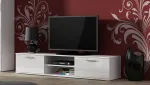 Cama TV staliukas SOHO 180 balta/balta blizgi