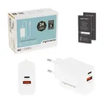 GaN 30W USB-C PD + USB-A Charger (White)