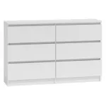 Topeshop M6 120 BIEL 2X3 chest of drawers