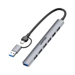 &bdquo;Unitek H1209AGY01&ldquo; USB-A 5 Gbps 7in1 USB &scaron;akotuvas