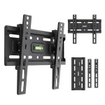 Maclean TV Mount / Bracket, max VESA 200x200, 13-43", up to 45 kg, black, tilt adjustment +2&deg;&ndash;-10&deg;, MC-189