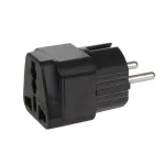 Adapter socket UK on EU plug universal Maclean MCE155 black
