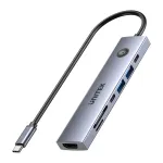 UNITEK &scaron;akotuvas USB-C PD 100W HDMI 2.0 su įjungimu/i&scaron;jungimu
