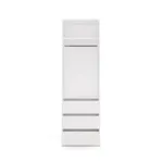 OPENO 1W1P3S WHITE Wardrobe &ndash; Modular Wardrobe with Clothes Rail and 3 Drawers