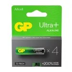 Alkaline batteries LR6/ AA GP ULTRA+ 4PCS.