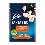 Felix Fanstastic vi&scaron;tienos ir pomidorų skonio &scaron;lapias kačių ėdalas, 85 g