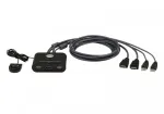 2-port USB VGA FHD HDMI KVM Switch