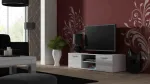 Cama TV staliukas SOHO 140 balta/balta blizgi