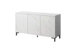 MARMO 3D komoda 150x45x80.5 cm balta matinė/marmurinė balta