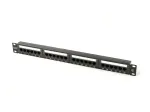 Patch panel 19 "24-port, 5e, U / UTP, 1U, black (complete)
