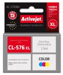 &bdquo;Activejet AC-576NX Canon&ldquo; spausdintuvo ra&scaron;alas, pakaitinis Canon CL-576XL; &bdquo;Supreme&ldquo;; 15 ml; spalva: mėlyna, geltona, rausvai raudona