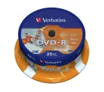 DVD-R 16x 4.7GB 25P CB PRINTABLE 43538