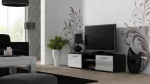Cama TV staliukas SOHO 140 juoda/balta blizgi