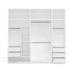 OPENO Modular Wardrobe SET 260/250 WHITE Drawers, Hanging Rails, Shelves &ndash; Large &ndash; For the Bedroom