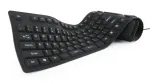 Silicone keyboard USB+PS/2 black