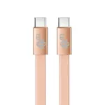 Cable USB C - USB C 1m flat peach