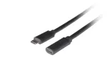 Extension cord USB-C M/F 3.1 1.5m black