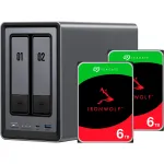 Ugreen DXP2800 + 2x 6TB Seagate IronWolf HDD Bundle